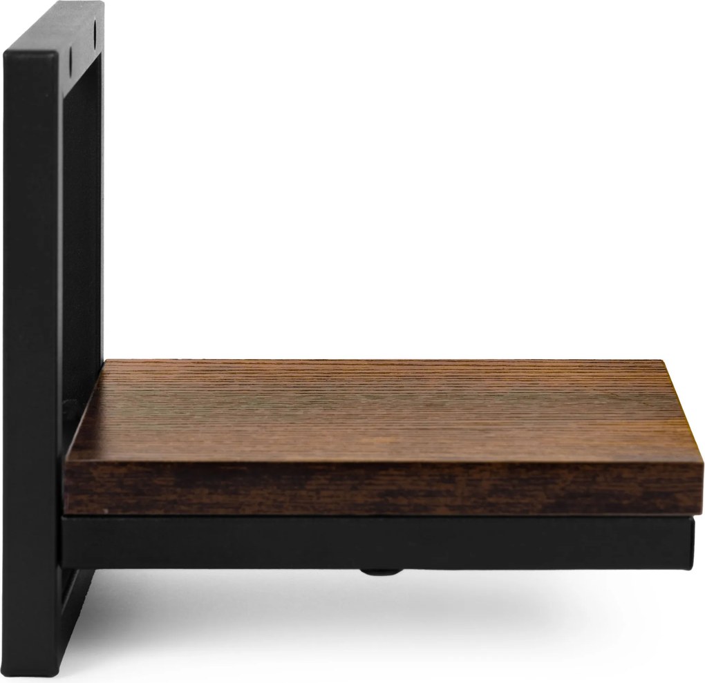 Nástěnný stojan na květiny MELODY 17x17 cm hnědý/černý