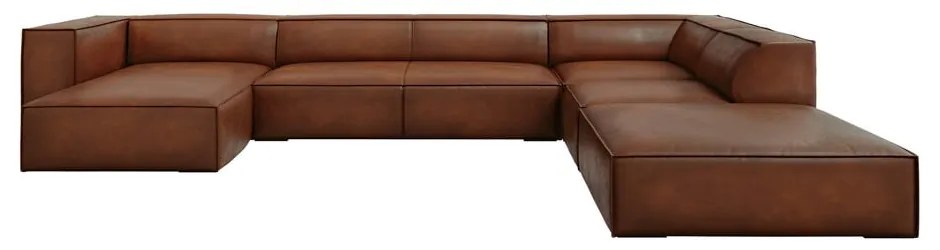 Koňakovohnedá kožená rohová pohovka (pravý roh) Madame - Windsor &amp; Co Sofas