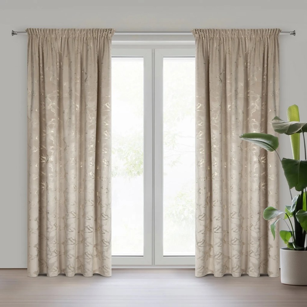 ZATEMŇOVACÍ ZÁVES NA PÁSKE RAJA 140X270 CM VZOROVANÁ