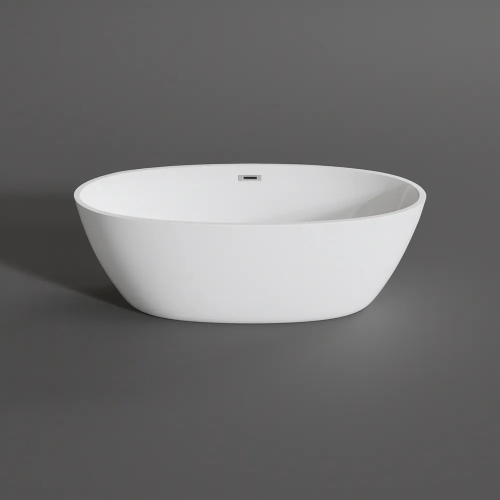 OVAL voľne stojaca vaňa, biela, 155x80x58 cm