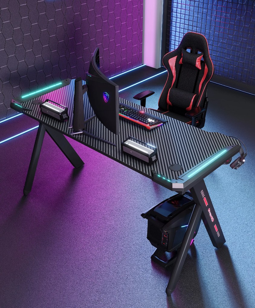 Herný stôl BG03 čierny 120 cm