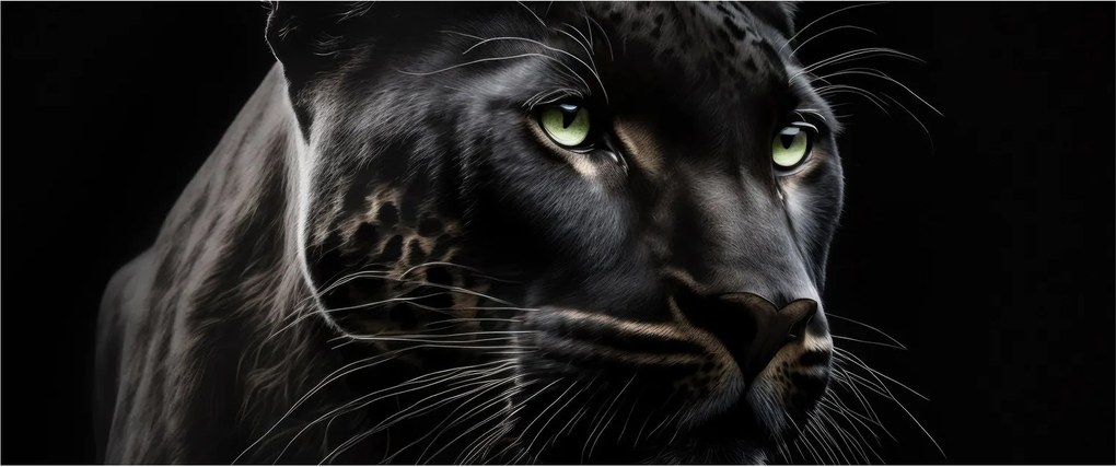 Obraz - Čierny panter (120x50 cm)