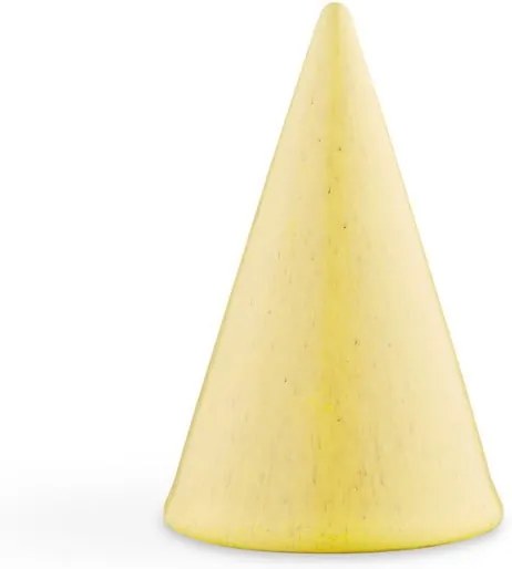 Žltá kameninová dekoratívna soška Kähler Design Glazed Cone Yellow, výška 11 cm