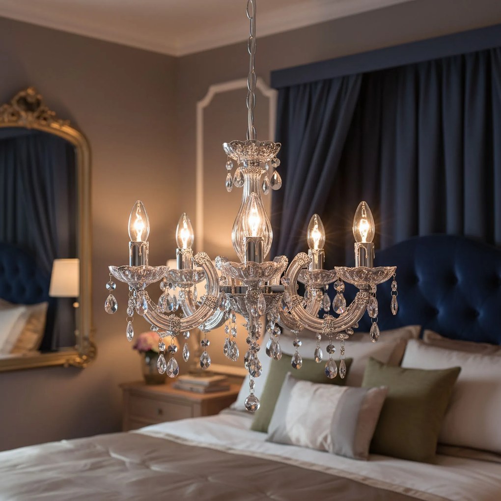 Toolight Toolight, stropné svietidlo 5xE14, EBT003-5CP, šedá, OSW-01255