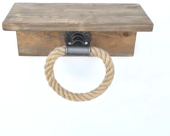 Držiak uterákov s policou BORURAF 14x30 cm smrek