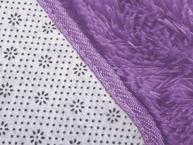 TZ Fialový obdĺžnikový shaggy koberec Lana Rozmer: 160x200 cm