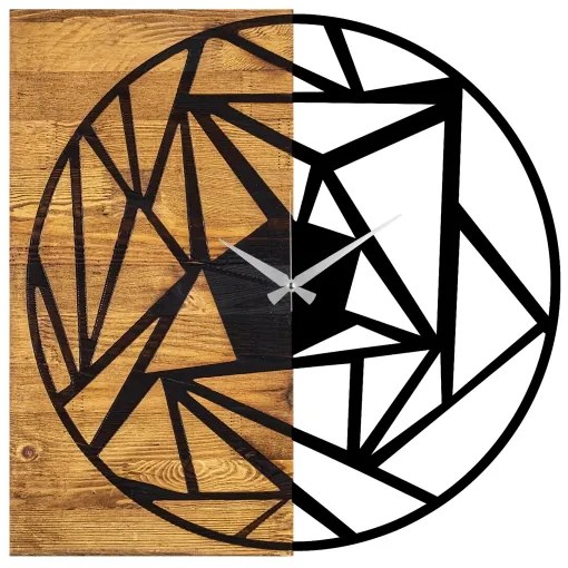 Nástenné hodiny 60x58 cm 1xAA drevo/kov