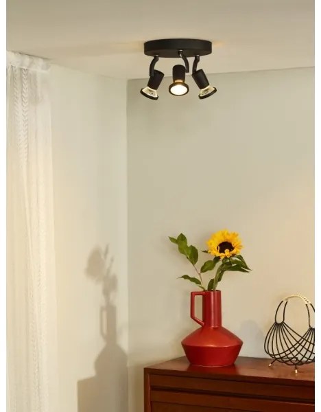 Lucide 11903/15/30 - LED bodové svietidlo JASTER-LED 3xGU10/5W/230V čierne