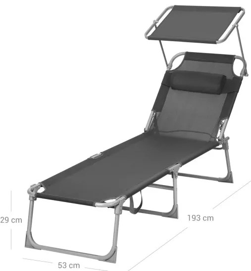 Skladacie lehátko so strieškou GCB19UV1