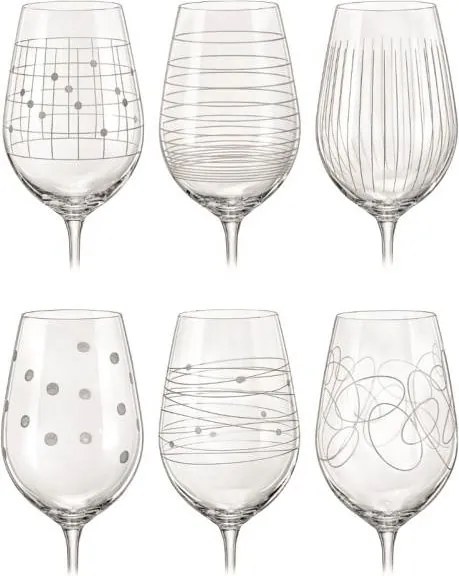 Crystalex poháre na víno VIOLA ELEMENTS 450 ml 6 ks