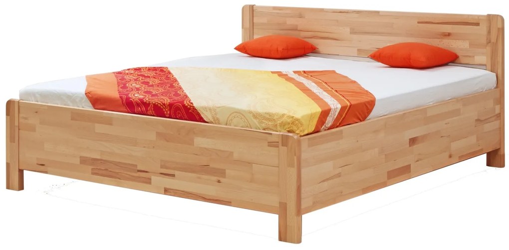 BMB SOFI PLUS - masívna buková posteľ s úložným priestorom 160 x 200 cm, buk masív