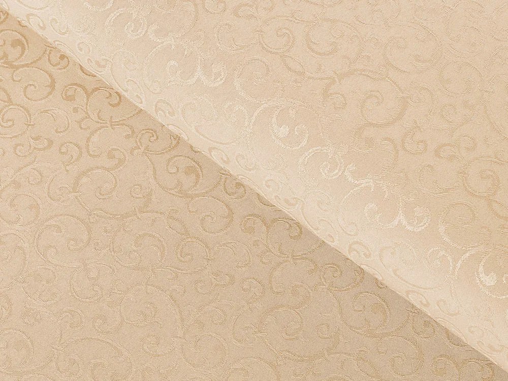 Biante Teflónový okrúhly obrus TF-092 Ornamenty - béžová light Ø 70 cm