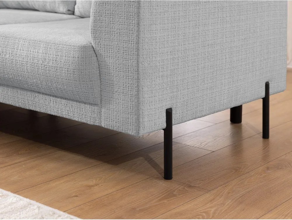 Svetlosivá ženilková rohová pohovka (ľavý roh/do L) Mauris – Ropez