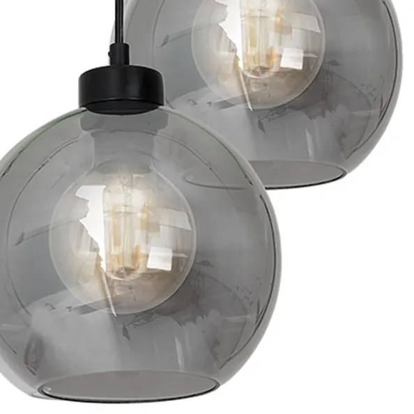 Luster na lanku SOFIA 3xE27/60W/230V čierna