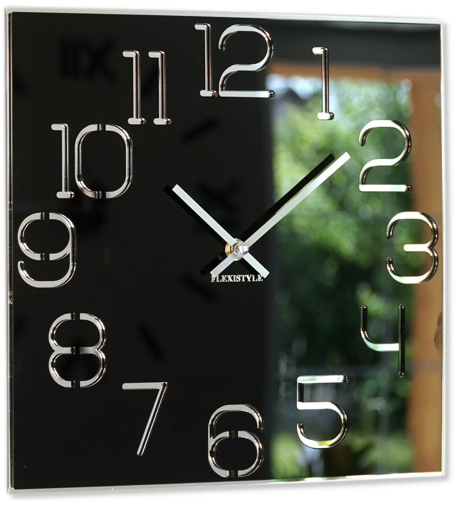 Dekorstudio Moderné nástenné hodiny DIGIT čierne - 50cm