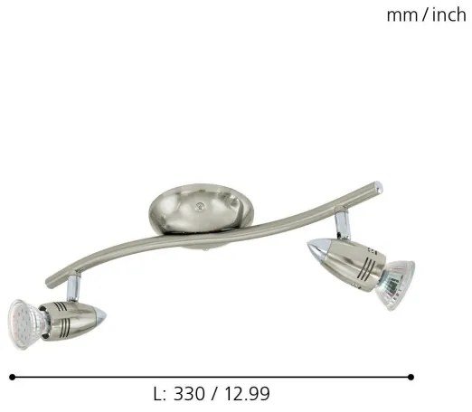 Eglo 92642 - LED Bodové svietidlo MAGNUM 2xGU10/3W/230V