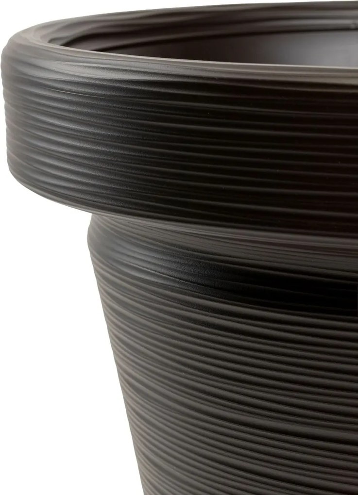 PLASTOVÝ KVETINÁČ SRTIA RIFLO 46X40 CM TMAVOHNEDÁ