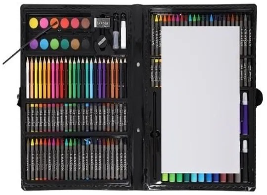 Výtvarná sada Mega Art Set na maľovanie 168 ks čierná