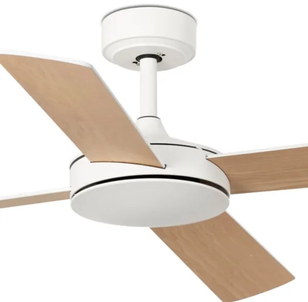 FARO 33350DC - Stropný ventilátor MALLORCA L biela/hnedá pr.132 cm + diaľkové ovládanie