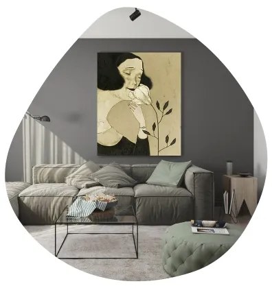 Nástenné zrkadlo BESSO 60x60 cm čierna