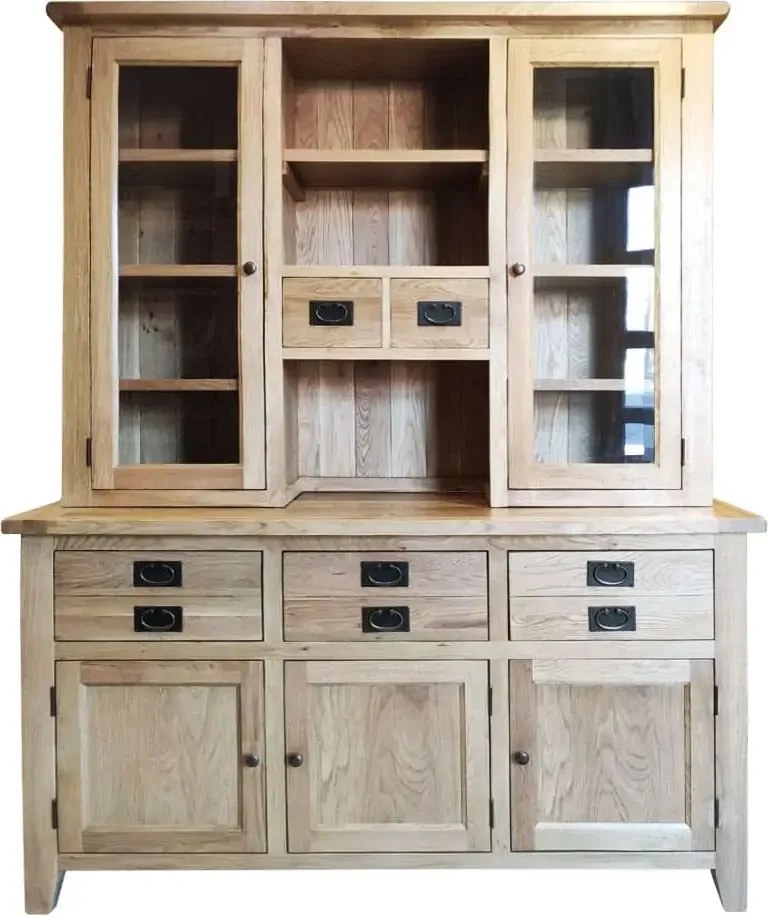 Príborníková zostava - Komoda s pol-vitrínou, 2ks 1600x570x2000