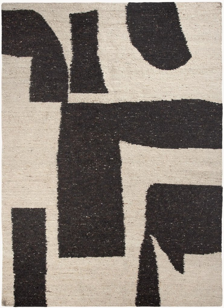 Ručne tkaný vlnený koberec's nízkym vlasom Piece