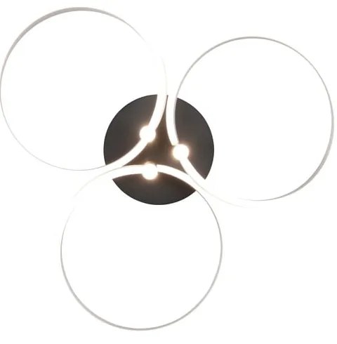 LED stmievateľné stropné svietidlo v čierno-striebornej farbe Caruso – Trio