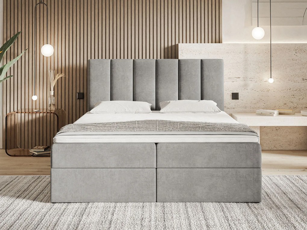 PROXIMA.store - Kontinentálna boxspring posteľ FLORA ROZMER: 120 x 200 cm, TYP MATRACA: BONELLOVÉ PRUŽINY, VRCHNÝ MATRAC (TOPPER): BEZ TOPPERU