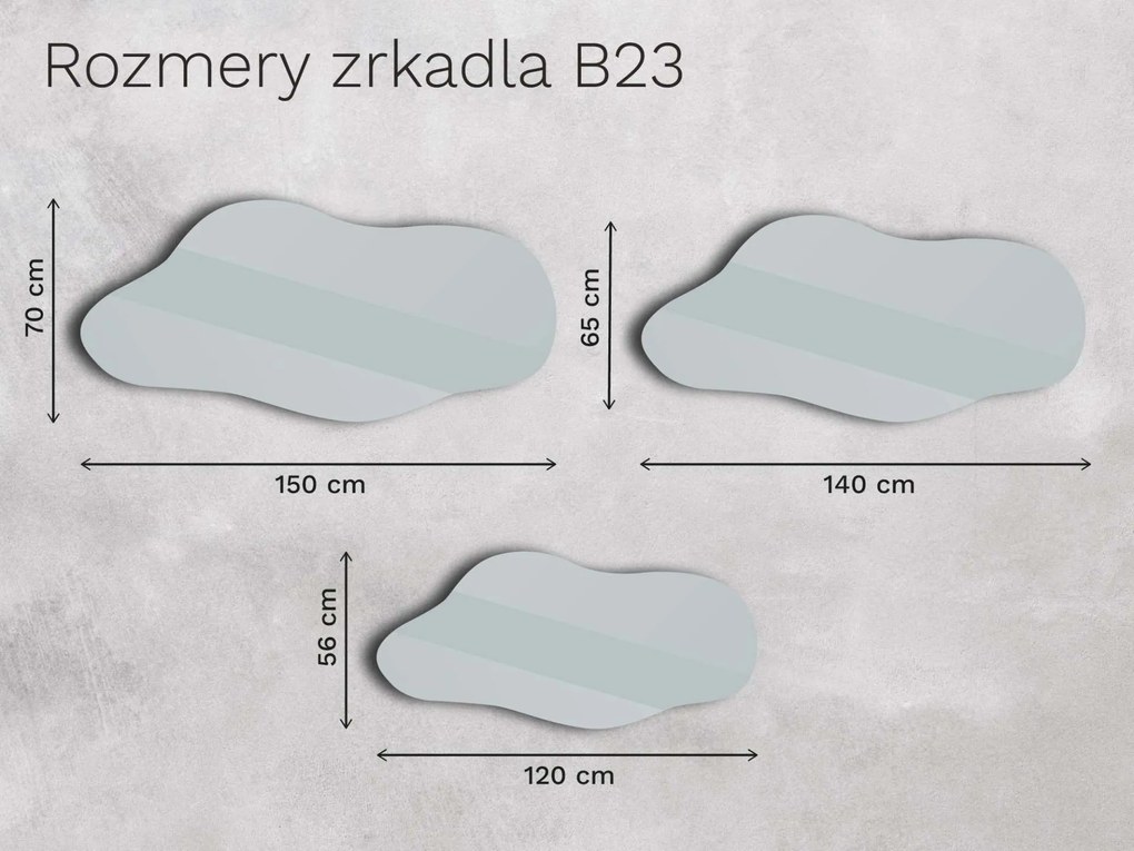 Zrkadlo Base B23 120×56