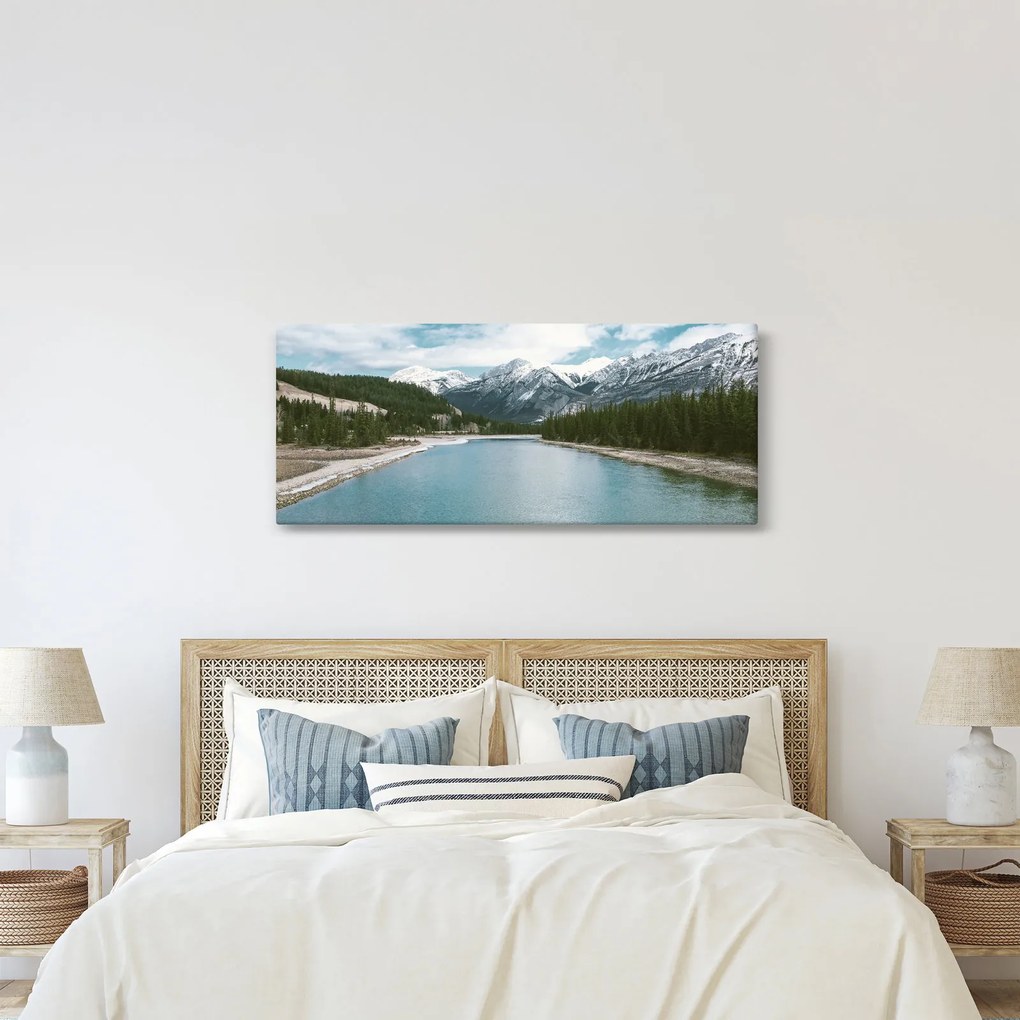 Obraz horskej krajiny (120x50 cm)