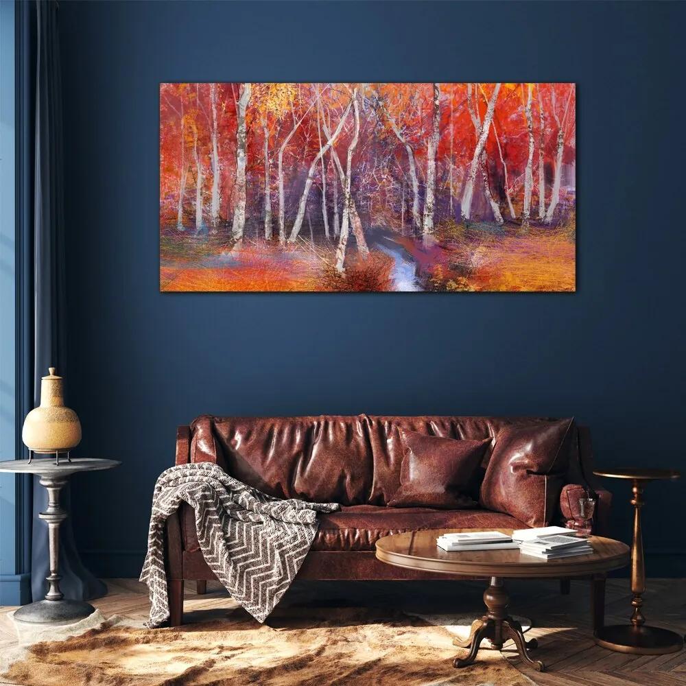 Skleneny obraz Abstrakcia jesenné voľne žijúce zvieratá