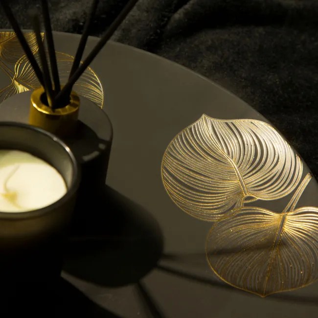 Dekoračný tanier VICTORIA 5 čierny / zlatý