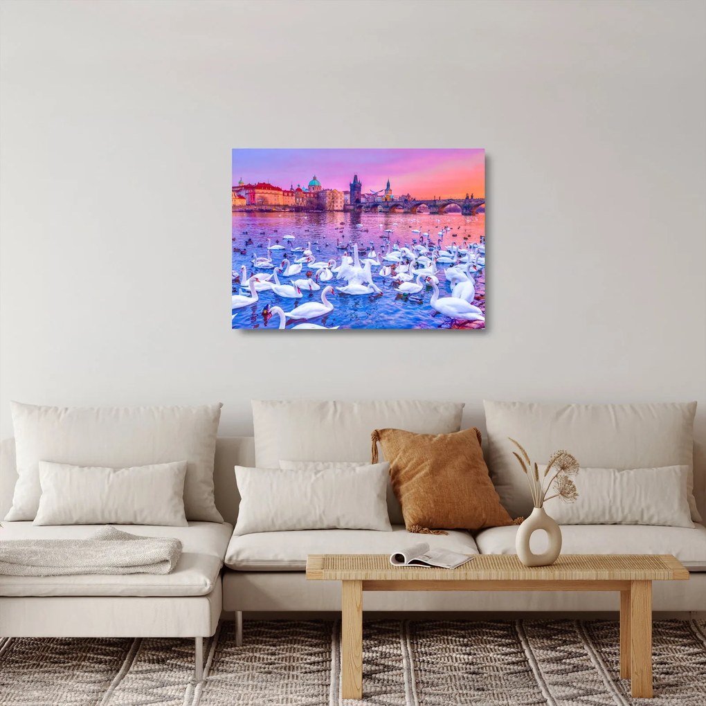 Sklenený obraz - Praha (70x50 cm)