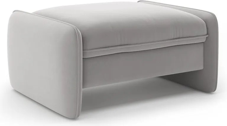 Svetlosivá zamatová podnožka Georgia – Micadoni