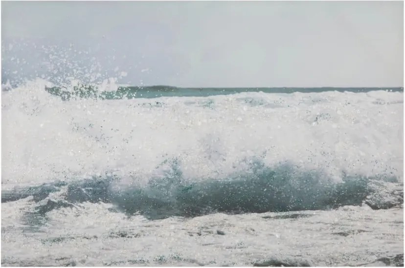 Ručne maľovaný obraz v ráme z borovicového dreva Mauro Ferretti Seascape Waves, 120 × 80 cm