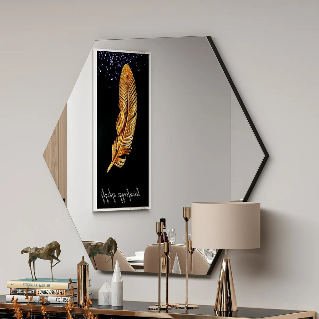 Zrkadlo Zeo Black 60 x 70 cm