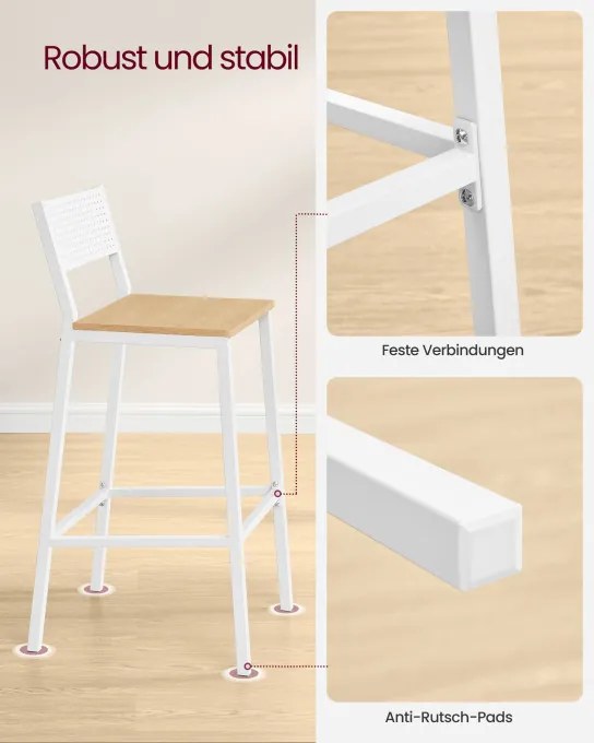 Set dvoch barových stoličiek LBC070W09 (2 ks)