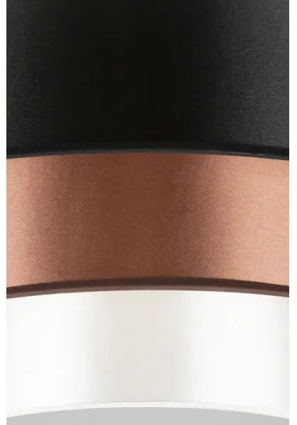 Duolla - LED Stropné svietidlo LUNETA LED/26W/230V pr. 60 cm 4000K čierna/medená