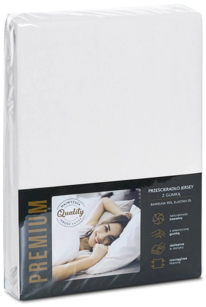 JERSEY PRESTIERADLO JERS4 220X240 CM, VÝŠKA 30 CM KRÉMOVÉ