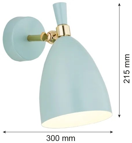 Argon 4700 - Nástenné svietidlo CHARLOTTE 1xE27/15W/230V modrá/zlatá