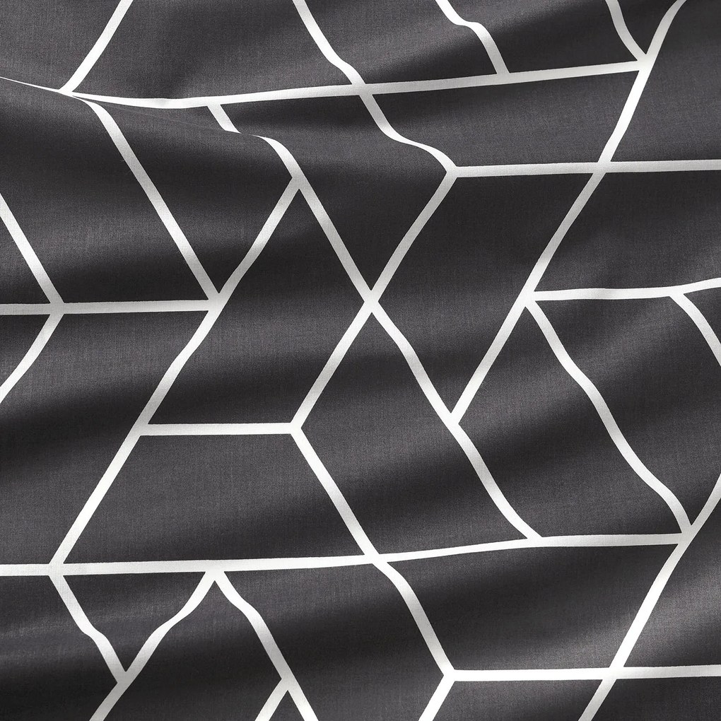 Goldea bavlnený záves - mozaika na tmavo sivom 160x150 cm