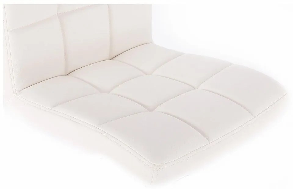 LuxuryForm DESIGN Stolička TOLEDO na striebornej podstave s kolieskami - biela