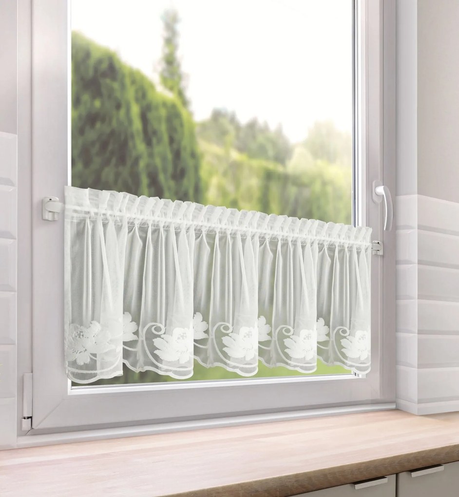 ZÁCLONA NA PÁSKE LETI 150X40 CM KVETY