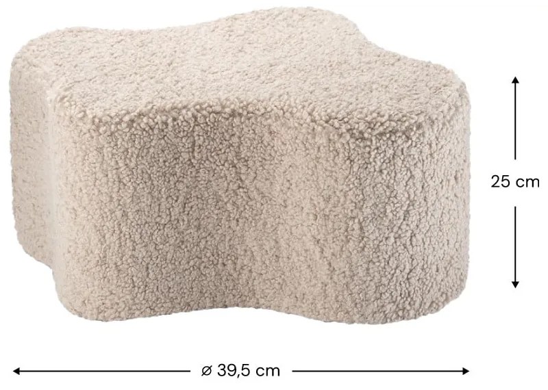 Svetlohnedý detský puf z textílie buklé Cloud – Wigiwama