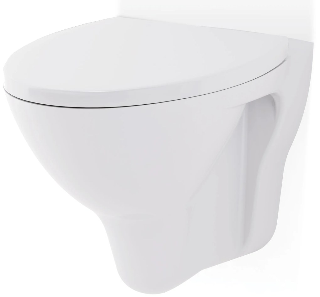 Cersanit MITO RED, závesná WC misa 520x355x375 mm + WC sedátko z polypropylénu, biela, TS501-009