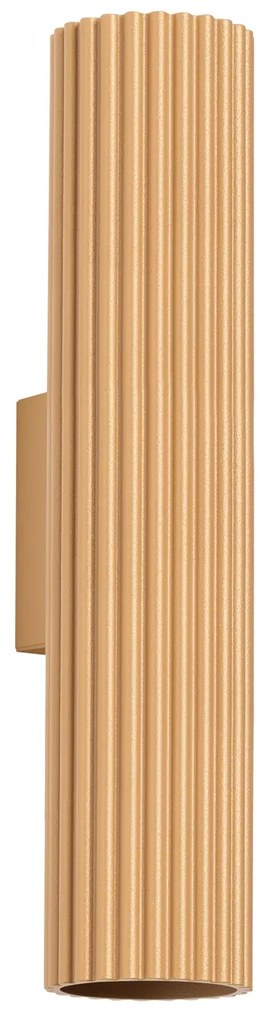 Nástenné svietidlo Karbon, 1x zlaté kovové tienidlo, (30 cm)