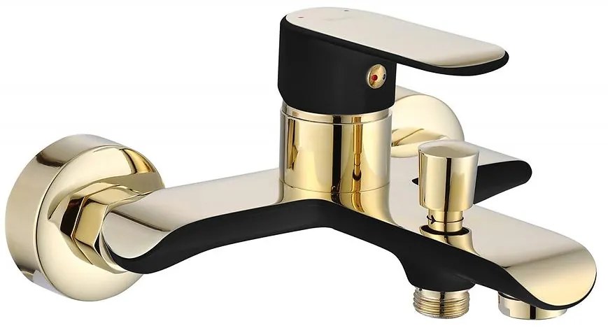 Vaňová batéria s vaňovou sadou Rea Bloom čierna-zlatá