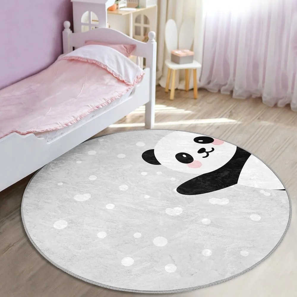 Svetlosivý detský koberec ø 120 cm Comfort – Mila Home