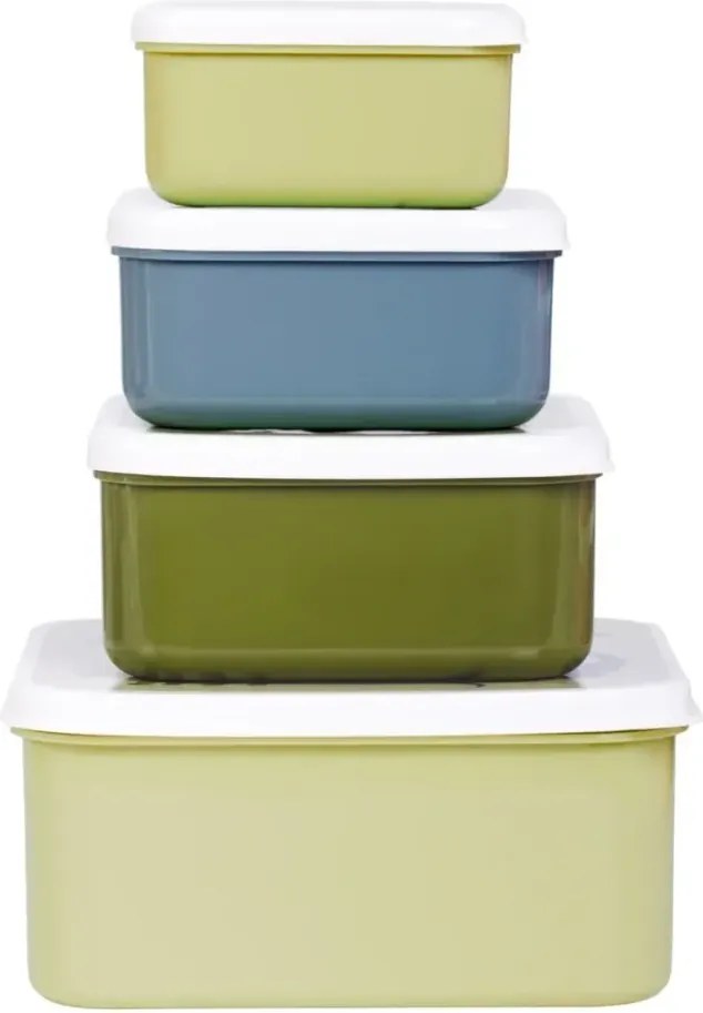 Sada 4 škatuliek na obed a desiatu dinosaurus