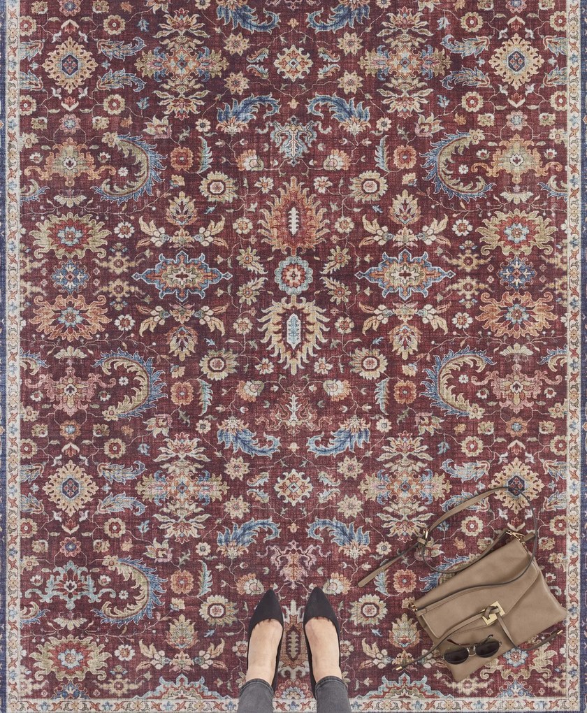Hanse Home, Kusový koberec Asmar 104004 Bordeaux/Red, 120x160, červená, chodba / predsieň